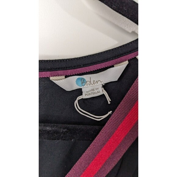 Boden Womens Isla Jersey Knit Wrap Jumpsuit US 6 R Black Wide Leg No Belt Flowy - Picture 8 of 14